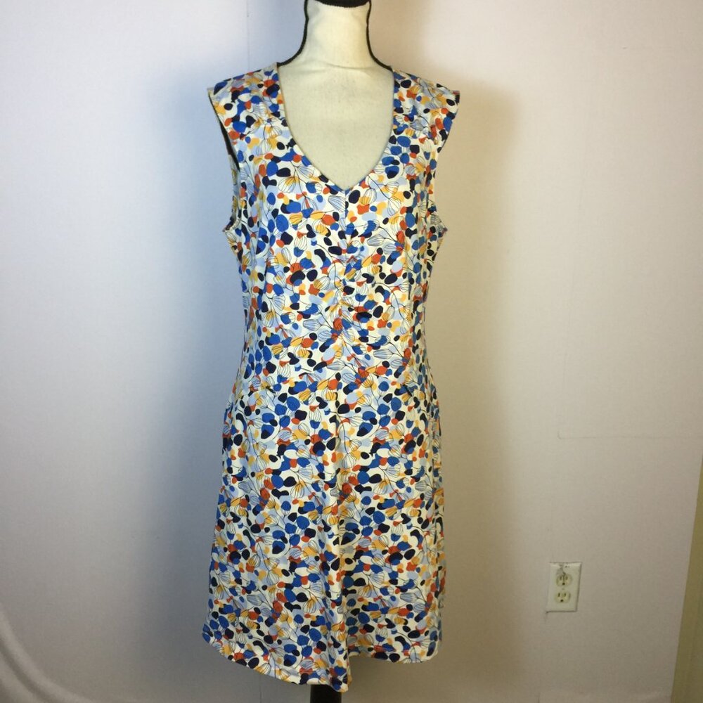 Title Nine Active Dress Size L Womans On The Rocks Diamalete V-Neck Cap Sleeve